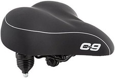 Sunlite Cloud-9, Bicycle Suspension Cruiser Saddle, Cruiser Gel Sofa, Black