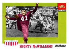 1955 Topps All-American Football CTNW #105 Shorty McWilliams Mississippi State