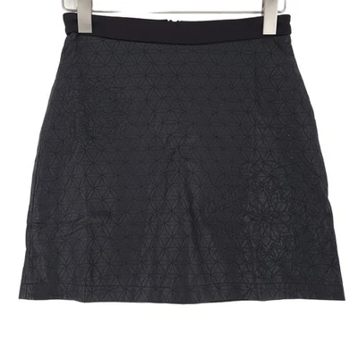 Desigual Minirock A-Linie Schwarz Geometrisch Floral Prägung Größe 44 - Bild 1 von 4