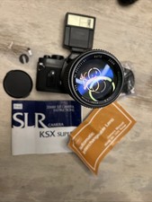 Sears KSX-P 35mm Camera  80-200mm F4 w/ Vivitar Flash, Strap, Manuals