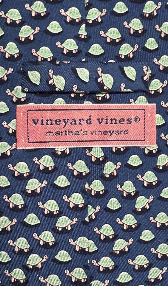 Corbata de seda Vineyard Vines Martha’s Vineyard Flower Blue Turtle Foto 2 de 4
