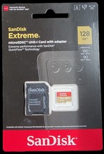 SanDisk Extreme PLUS 128GB microSDXC UHS-I/U3 Card with Adapter...