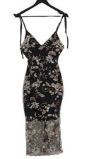 True Violet Bodycon Midi Dress UK10 in Black