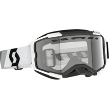 SCOTT "FURY SNOW CROSS" SNOWMOBILE GOGGLES NO SLIP ANTI FOG ADULT WHITE