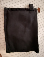 Hermes Black Zippered Bag Pouch, 100 Cotton, Made in France