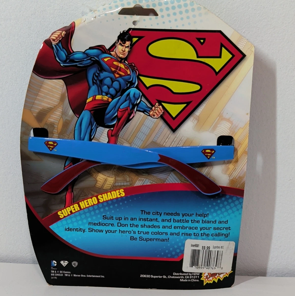DC Comics Superman Superhero Costume Shades Glasses Blue/Red One Size