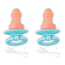 PECKER PACIFIER GAG GIFT NOVELTY PARTY FAVOR 2 COUNT