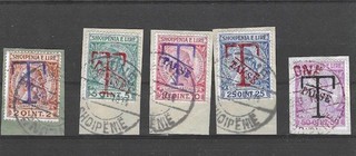 ALBANIA 1914 USED POSTAGE DUE SET SEE