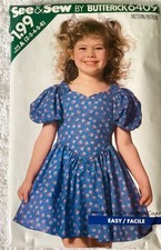 💲💲SALE! ..VINTAGE,  BUTTERICK   #6409 … Dress .. Size A 2-6. 1988….cut