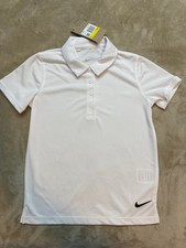 Nike Kids Size Small Golf Polo white nwt
