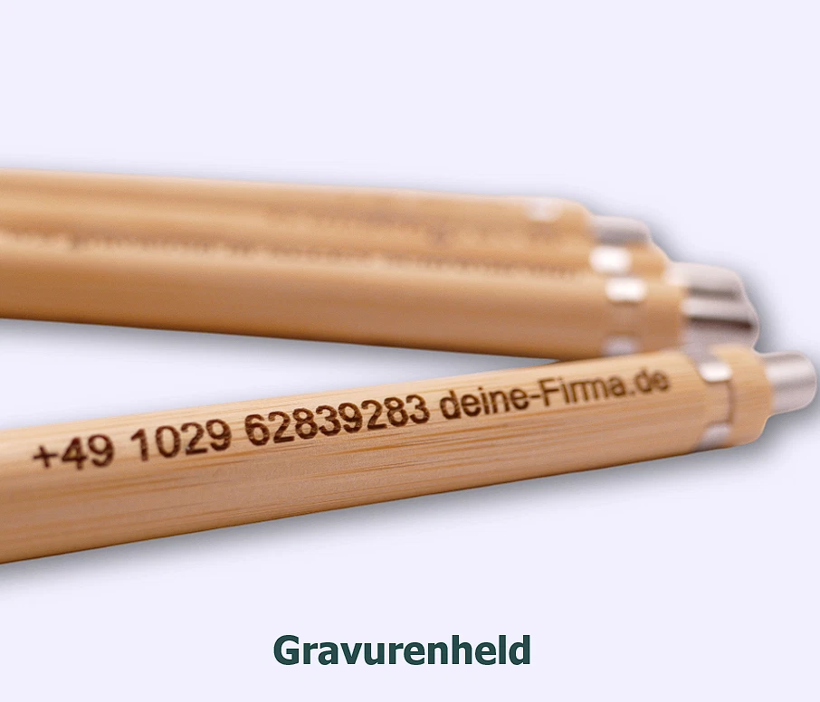 Kugelschreiber personalisiert mit Wunschtext ab 1 Stück - Stift mit Gravur - Bild 2 von 4