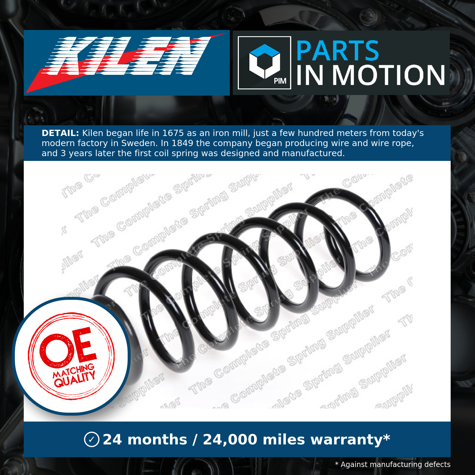 Suspension Spring Rear Fits Citroen Berlingo Peugeot Partner KILEN 51417 - Image 7