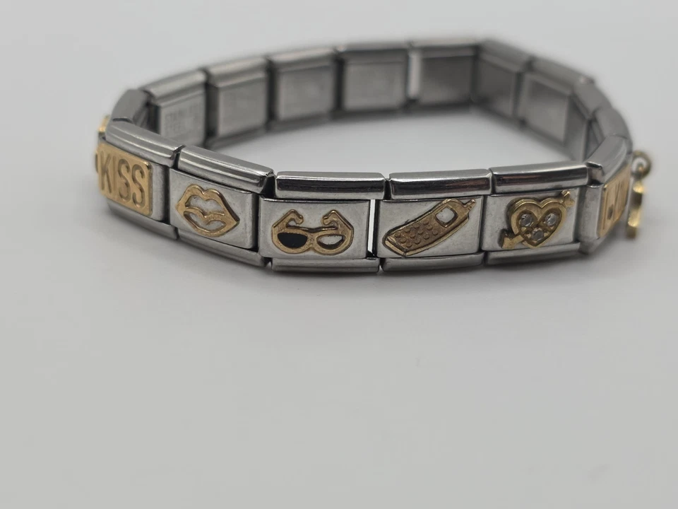 Nomination Italian Charm Stainless Steel Bracelet With 15 Charms - Love! - Image 3 of 4