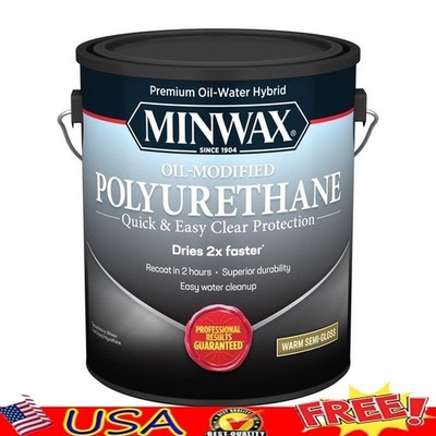 Water Based Oil Modified Polyurethane Quick Drying Clear Finish Wood Protection
