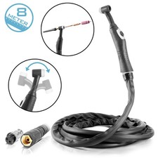 WIG Schweißbrenner WP 26 F mit 8m Schlauchpaket Flexibles Gelenk Gasgekühlt