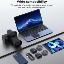 3-in-1 Wireless Lavalier Microphone Kit for Cameras and Mobile Devices