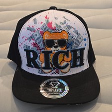 Top Level Rich Bear Money Graphic Snapback Ha...