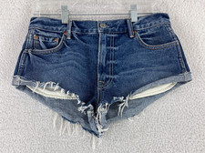 Pantalones Cortos Jessie Jean GRLFRND Mujer 25 Azul Denim Corte Deshilachado Dobladillo Elastizados Informales
