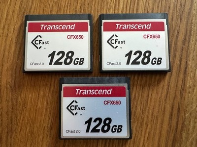 Transcend Speicherkarte CFast 2.0 3x 128 GB CFX650 Foto Video