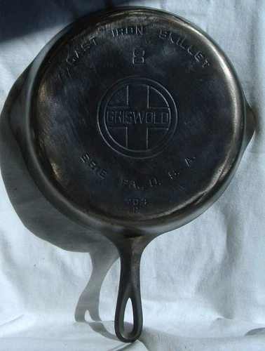 Griswold Cast Iron Skillet No. 8 Large Logo 704 C