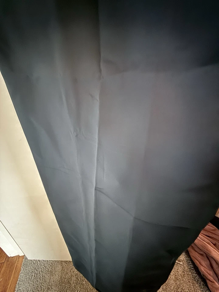 Eclipse Blackout Curtain Panel, Indigo Blue, pocket rod 37"x84” - Image 2 of 4