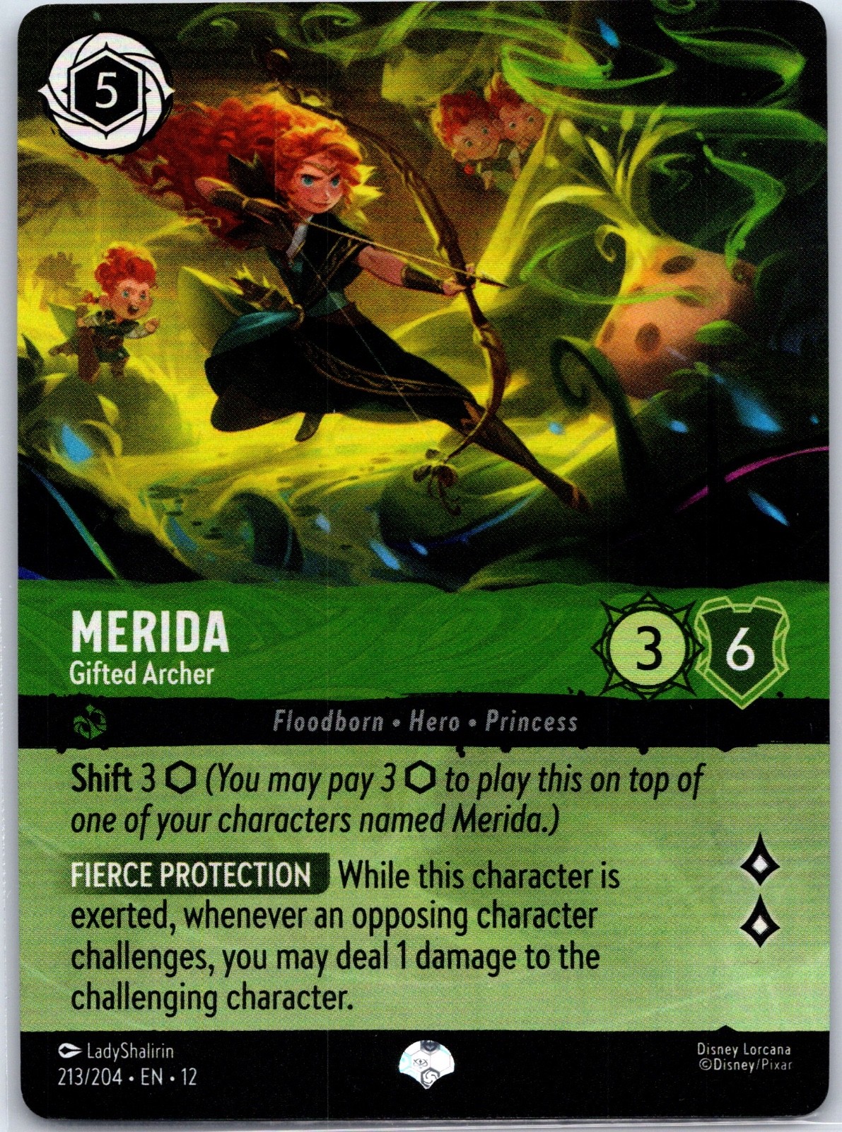 Merida - Gifted Archer (Epic) Holo Epic Wilds Unknown 213/204 NM