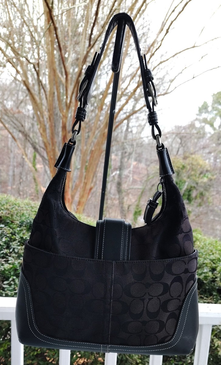 Coach MEDIUM Vintage 6823 Soho Y2K Black Signature C Canvas