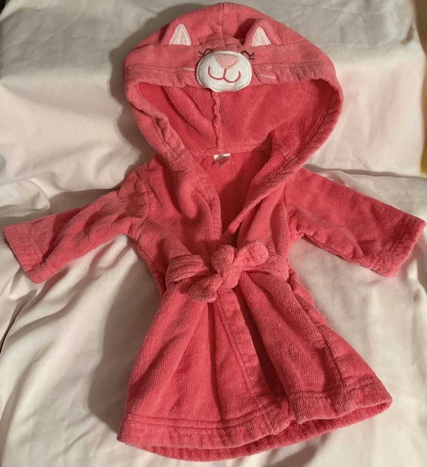 Albornoz Carter’s Infant Baby Girls’ con capucha rosa gatito gato 0-9 m, hasta 20,5 libras Foto 4 de 4