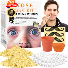 Nose Wax Hair Removal Kit by CoFashion  100g Wax, 30 A-White-100g