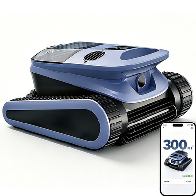 Poolroboter,Doppelfiltration,Doppelmotor,7200GPH Saugkraft,Wasserlinie, 240 Min