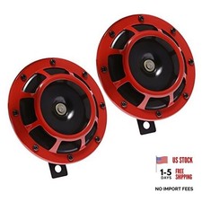 Electric Car Horn 12V 118db High Tone and Low Tone Metal Twin Horn Kit with