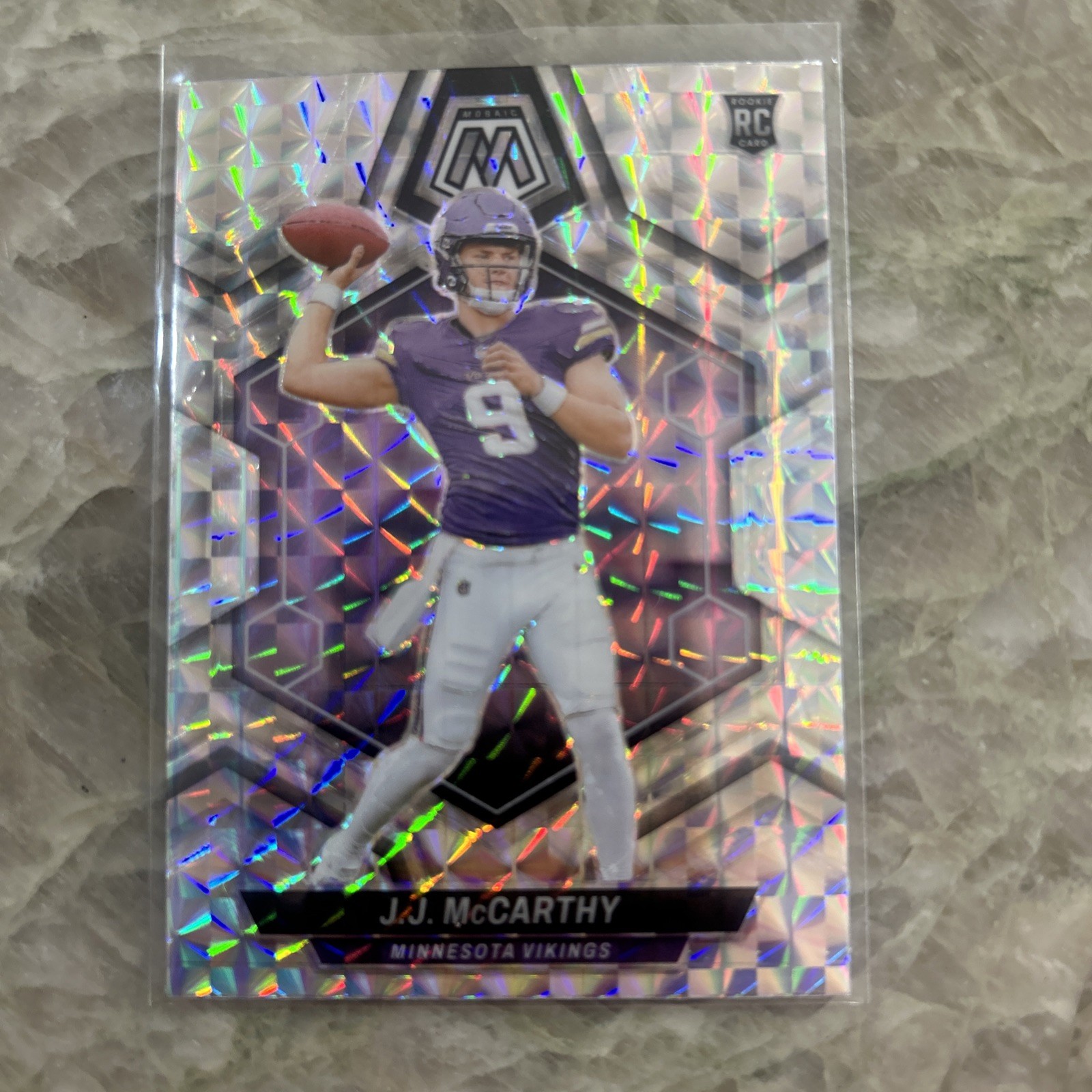 2024 Panini Mosaic J.J. McCarthy #310 Silver Mosaic