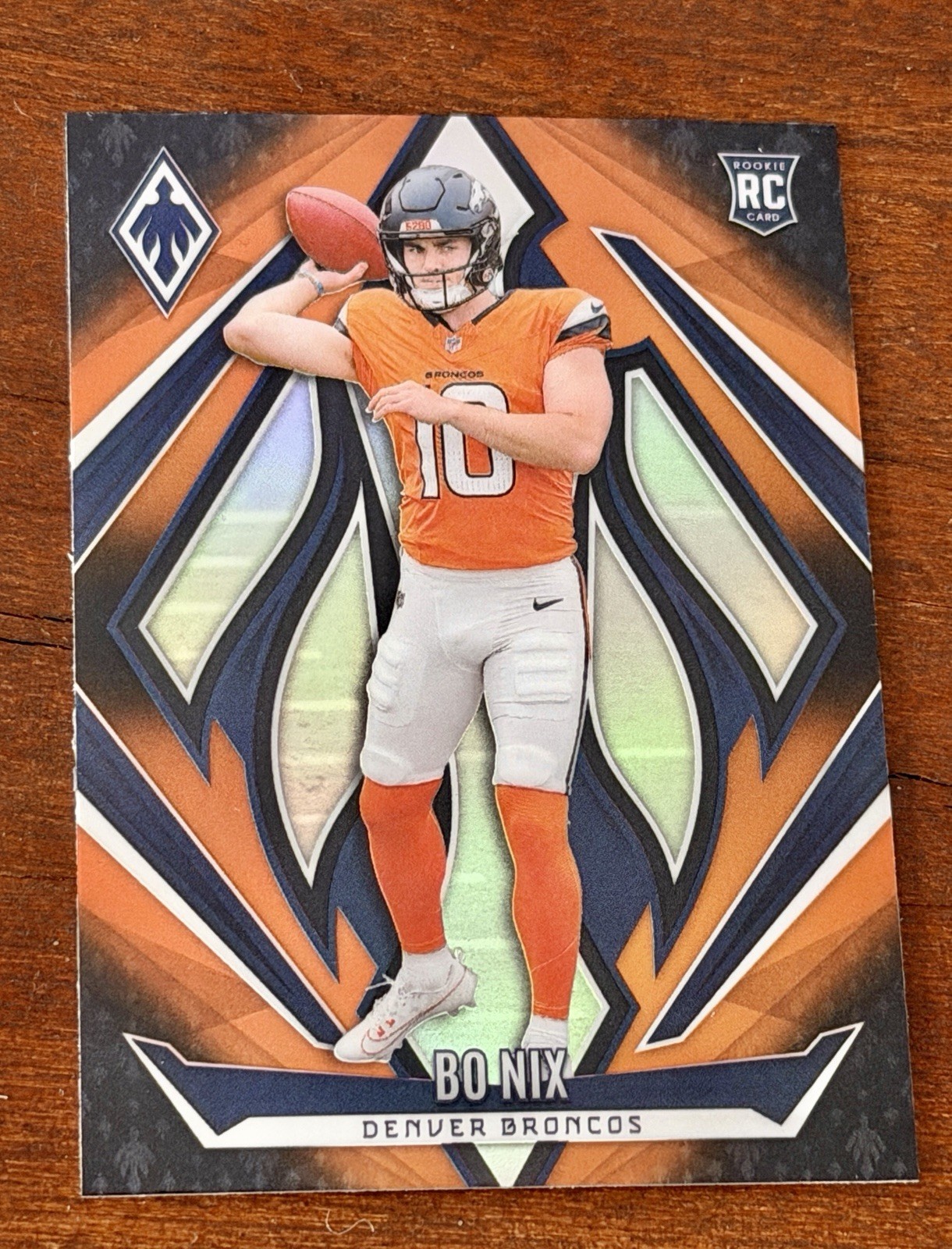 2024 Panini Phoenix - Rookies Bo Nix #159 Orange (RC) Color Match