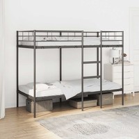 Vidaxl Etagenbett Ohne Matratze Schwarz 90X190 Cm Stahl Neu
