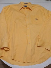 Chaps Ralph Lauren Men's XL Button Down Yellow Cotton Front Pocket