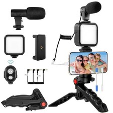 Vlogging Kit for iPhone, Android with Tripod, 62 LED Light,YouTube Starter ki...