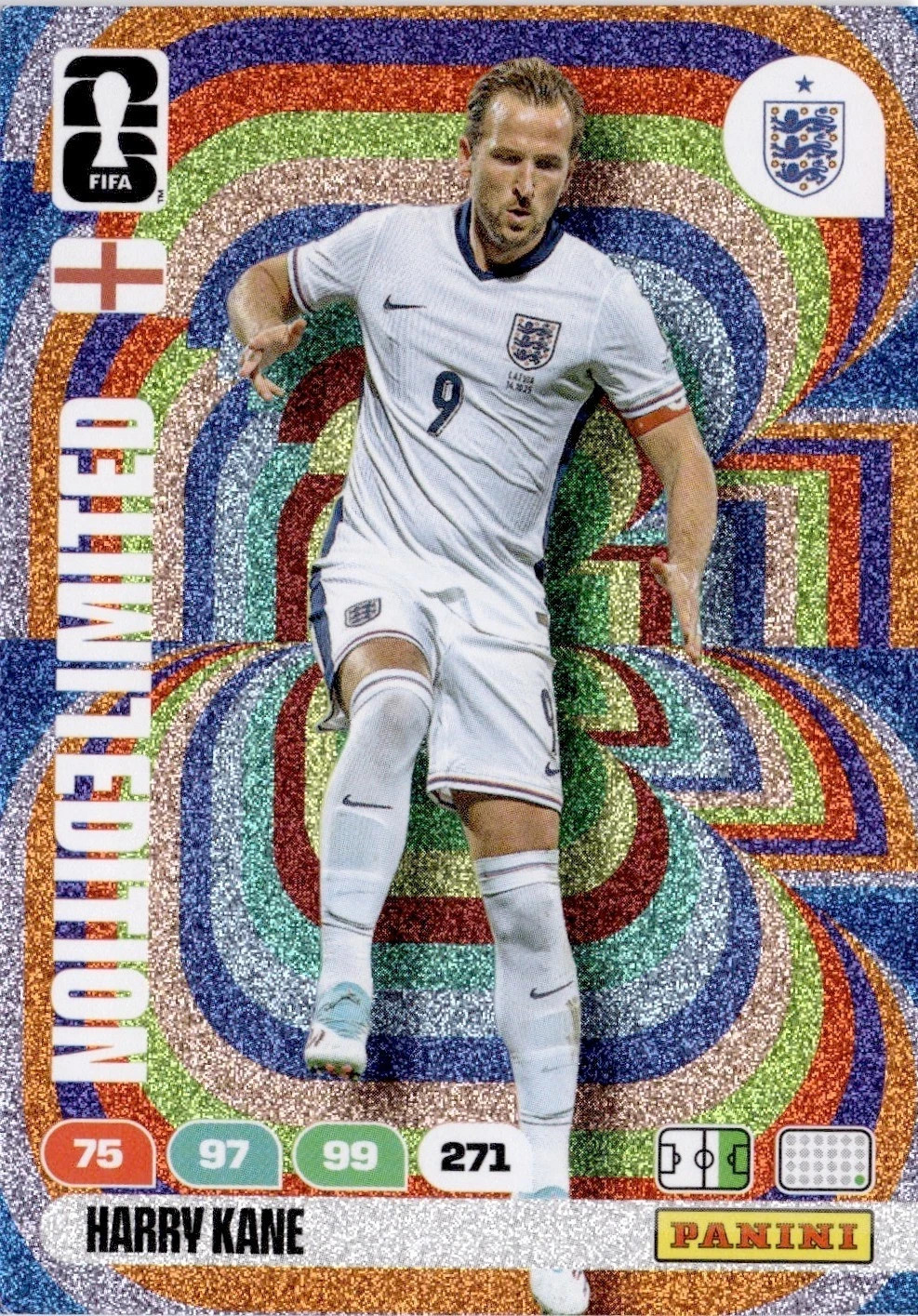 Harry Kane Panini FIFA 365 2026 Limited Edition Rainbow England #271 Soccer Card