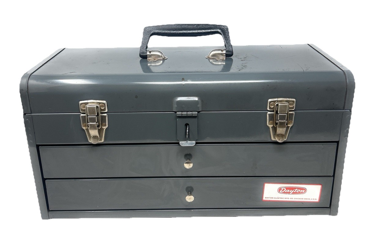 Vintage Dayton Electric 2-Drawer Machinist Tool Box 18