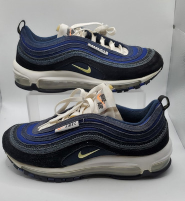Nike Air Max 97 Mens Size 8 Black Blue Gray Athletic Running Shoes Sneakers