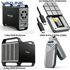 WAVLINK PCIe NVMe SSD Enclosure USB4 External Hard Drive SATA Docking Station