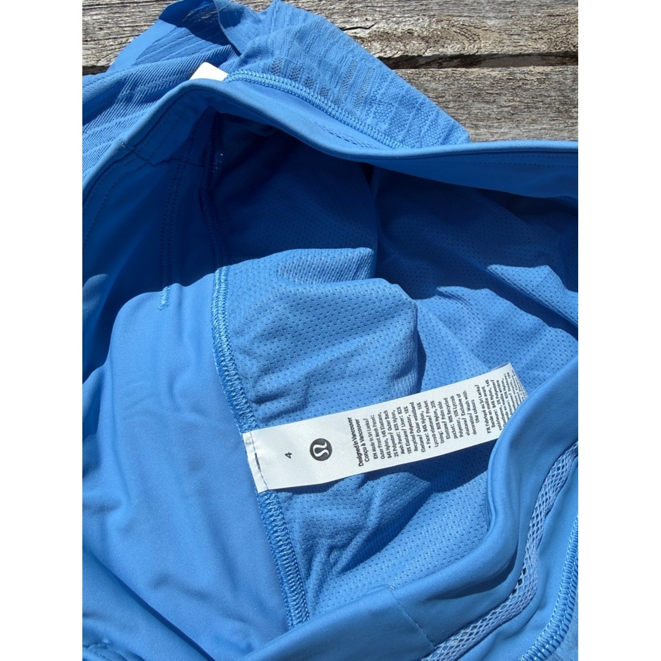 Lululemon Fast and Free Airflow Running Short 3" Pool Party Blue Size 4 NWT image 4