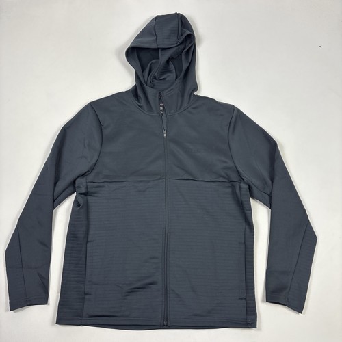 SPYDER Active Men's Full Zip Stretch Hoodie Jacket Black Gray Large L.