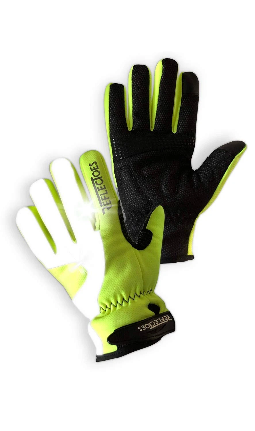 Reflective Winter Gloves Fluorescent Hi-Vis Cold Weather Warm Gloves for Cycl...
