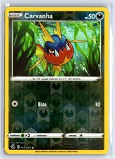 Carvanha 162/264 Fusion Strike Reverse Holo Pokemon Near Mint