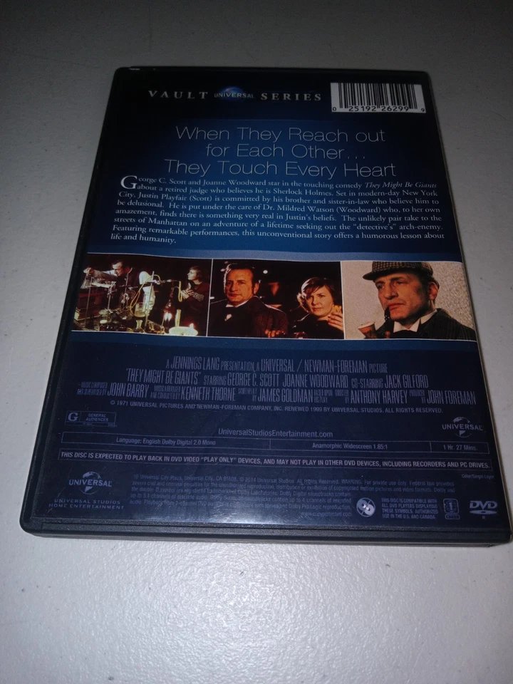 They Might Be Giants (DVD) Universal Vault Series George C Scott Joanne Woodward - Image 2 of 3