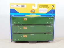 Athearn ATH29353 53' Jindo Container, EMP/Green 3PK