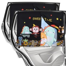 Car Window Shades for Baby, 2 Pack Magnetic Double Layer Car Sun 26.8"x19.7"