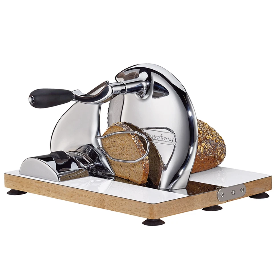 Zassenhaus Brotschneidemaschine VINTAGE Handkurbel Chrom Solinger Messer