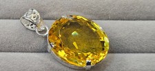 Yellow Pendant Topaz Oval Cut 67-68 Ct Lab-Created Loose Certified Gemstone