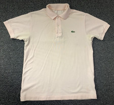 Lacoste Classic Fit Polo Shirt Mens Small Pink Short Sleeve Collared Golf